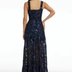 Dress The Population Anable Gown -Dress The Population Sales Store ANABEL DDR911 K592 NAVY 4 scaled