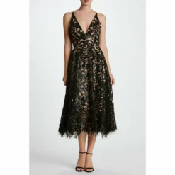 Dress The Population Blair Dress -Dress The Population Sales Store BLAIR 1405 1201 BLACK NUDE 1