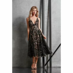 Dress The Population Blair Dress -Dress The Population Sales Store BLAIR 1405 1201 BLACK NUDE