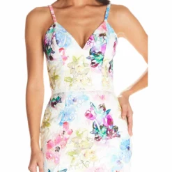 Dress The Population Joelle Dress -Dress The Population Sales Store JOELLE DDR613 K294 RASPBERRYMULTI 3