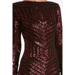 Dress The Population Lola Dress -Dress The Population Sales Store LOLA 1000 1132 BLACK BERRY 3