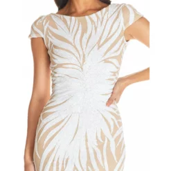 Dress The Population Marcella Dress -Dress The Population Sales Store MARCELLAJ DDR601 K312 OFFWHITE NUDE 3