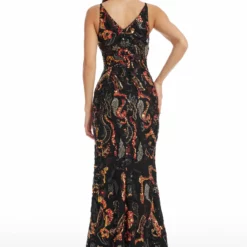 Dress The Population Sharon Dress -Dress The Population Sales Store SHARON DDR429 K940 BLACKMULTI 04 scaled