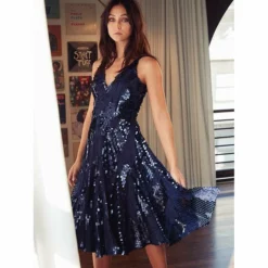 Dress The Population Sophie Dress -Dress The Population Sales Store SOPHIE DDR349 K133 NAVY 4 b58aa89d 630e 4e97 805c 7108ebe61dac