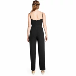 Dress The Population Stevie Waist Sash Jumpsuit -Dress The Population Sales Store STEVIE DJU820 3053 BLACK 4 scaled