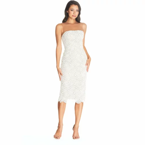 Dress The Population Tegan Dress -Dress The Population Sales Store TEGAN DDR597 K247 OFFWHITE 1 1