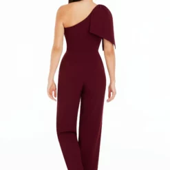 Dress The Population Tiffany Jumpsuit -Dress The Population Sales Store TIFFANYJUMPSUIT DJUG55 3053 BURGUNDY 4 scaled