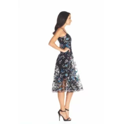 Dress The Population Uma Dress -Dress The Population Sales Store UMA DDR144 K318 BLACK MULTI 2