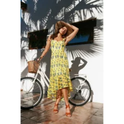 Dress The Population Wren Dress -Dress The Population Sales Store WREN DDR460 K206 CANARYMULTI H