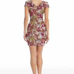 Dress The Population Zoe Dress 5 Dress The Population Zoe Dress -Dress The Population Sales Store ZOE DDRH22 K879 DARKMAGENTAMULTI 04 scaled